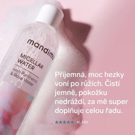 Micelární voda s panthenolem a růžovou vodou 250 ml