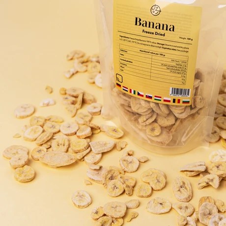 Lyofilizované banány 🍌 (sušené mrazem) 100 g balení